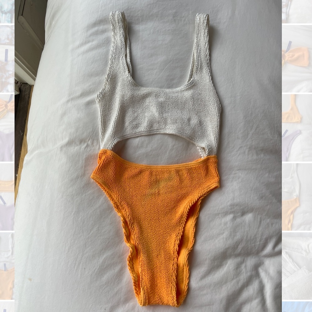 Bond-eye one piece multicolored suit, one size